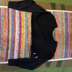 FP Movement by Free People Black Hot Shot Long Sleeve Cropped Tee